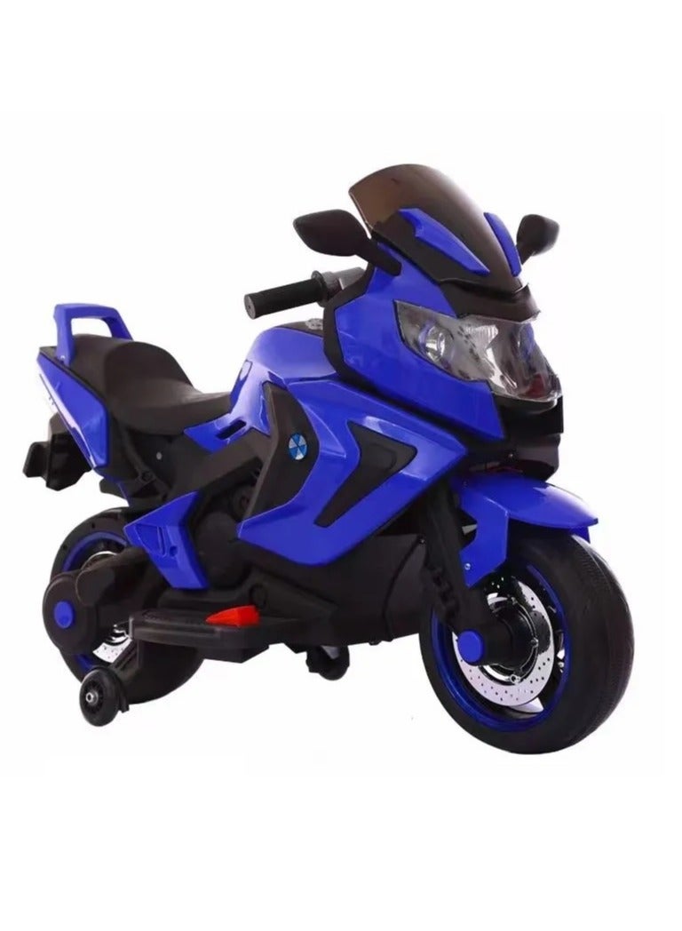 بيبي كارا دراجة نارية كهربائية للأطفال ١٢ فولت مزودة بإضاءة وموسيقى USB ومحركين، مناسبة للأعمار من ٣ إلى ٦ سنوات. - Image 1