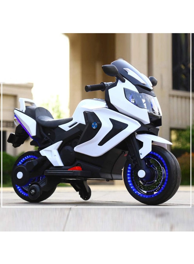 بيبي كارا دراجة نارية كهربائية للأطفال ١٢ فولت مزودة بإضاءة وموسيقى USB ومحركين، مناسبة للأعمار من ٣ إلى ٦ سنوات. - Image 5