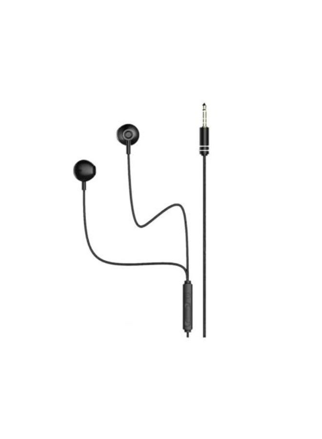 Remax Wired in-ear headphones with built-in microphone and volume control, RM-711 Black - Image 2