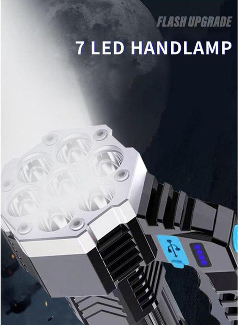 Rechargeable LED Flashlight with COB Side Light, Super Bright Battery Powerd Waterproof Handheld Flashlights - Image 2