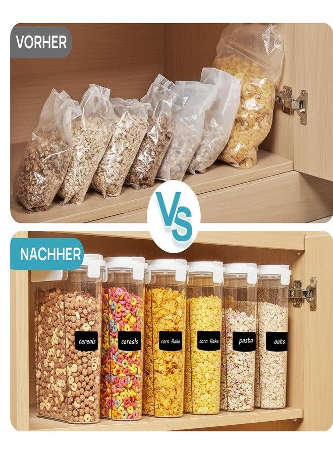 Vtopmart Cereal Containers Set, 3 PCS Airtight Food Storage Container with Flip-Top Lids, Plastic Organizer Dispenser for Kitchen, Pantry Organization (135.2oz/4L) - Image 4
