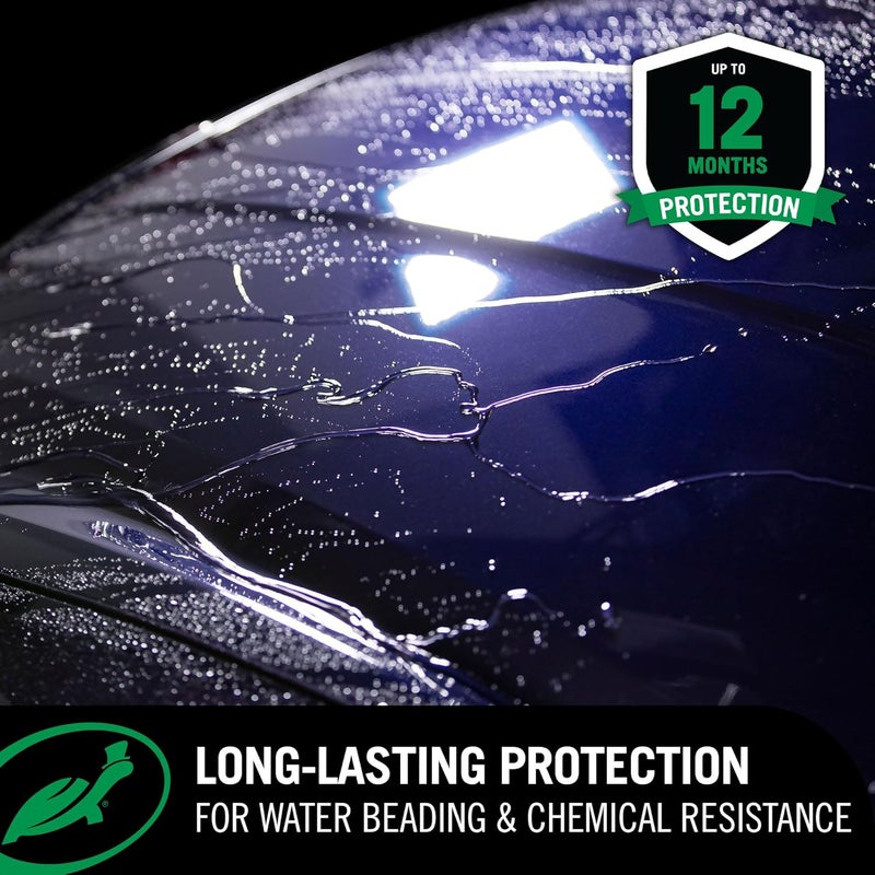 TurtleWax Hybrid Solutions Ceramic Car Polish and Wax, Light Scratch Remover, Durable Paint Protection, Extreme Water Beading, High Gloss Shine, Hand or Machine Polisher Use, 14 oz (Pack of 2) - Image 4