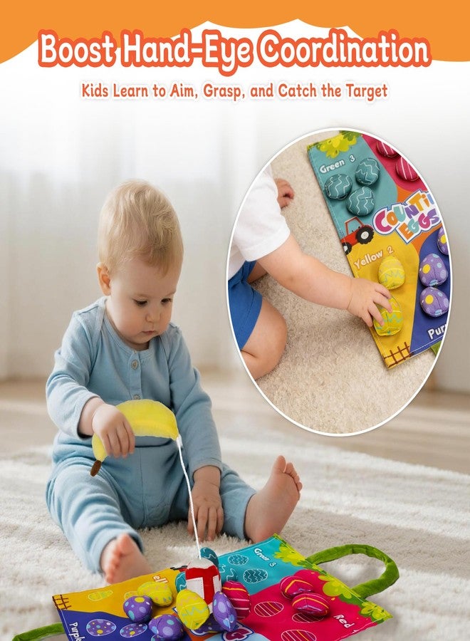 MASSRT Montessori Cloth Toy for Toddlers, Soft Baby Learning Toys for 1 Year Old Boy & Girl, Fine Motor Skills Activity Set for Early Color & Number Recognition, Cute Play Set for Babies 6 Month+ - Image 4