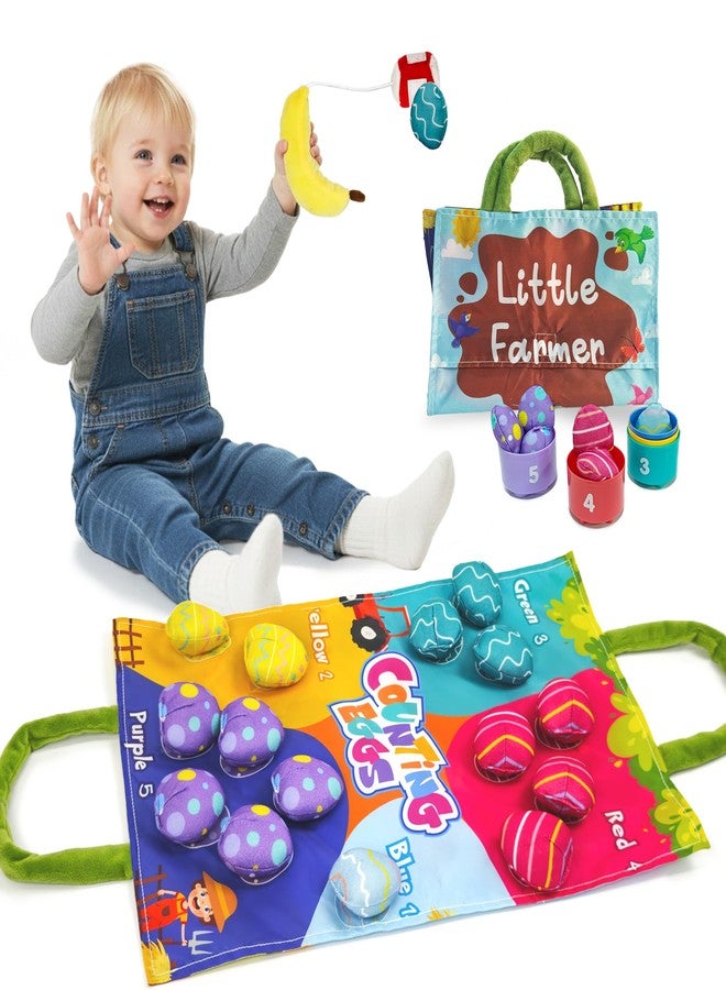 MASSRT Montessori Cloth Toy for Toddlers, Soft Baby Learning Toys for 1 Year Old Boy & Girl, Fine Motor Skills Activity Set for Early Color & Number Recognition, Cute Play Set for Babies 6 Month+ - Image 1