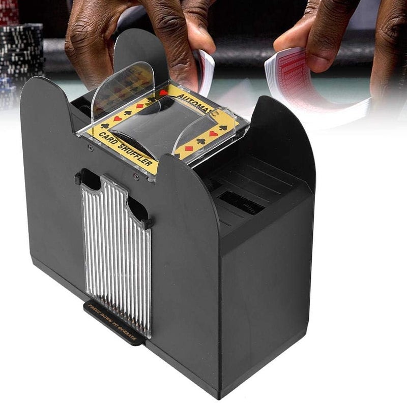 كلاراكو جهاز خلط أوراق اللعب الكهربائي من كلاركو، يعمل بالبطارية، لخلط أوراق اللعب تلقائيًا، مناسب لبطاقات البوكر المكونة من 6 أوراق - Image 3