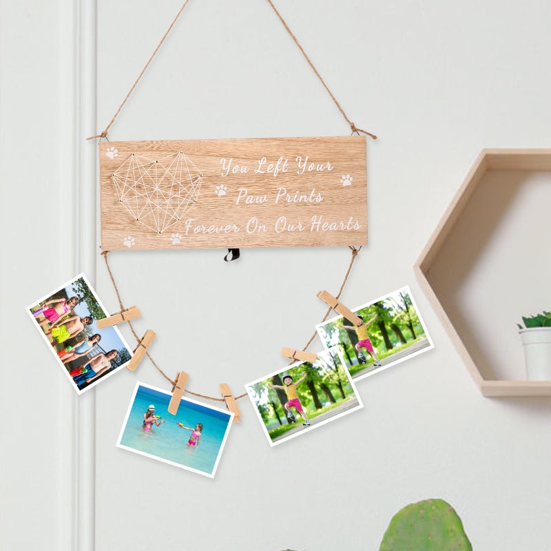 Photo Frame Hanging Ornament Picture Frame Wedding Housewarming Home Decor with Clip - Image 4