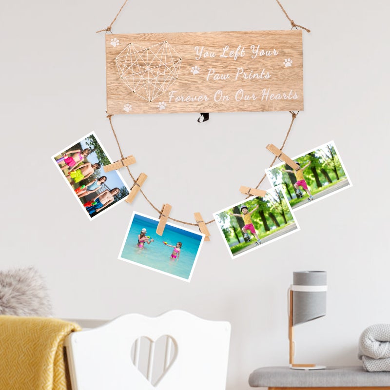 Photo Frame Hanging Ornament Picture Frame Wedding Housewarming Home Decor with Clip - Image 3