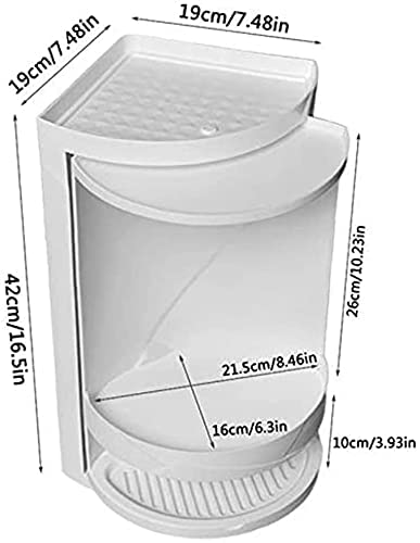 Olpad Floating Shelves Wall Storage Shelves Free Punch Toilet Rack WallMounted Bathroom Storage Rack Plastic Toilet Sink Storage Corner Rackm - Image 2