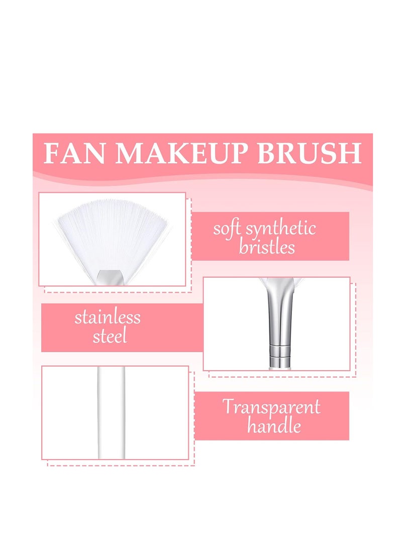 Patelai 24 Pieces Fan Brush Facial Mask Brush Soft Fan Face Makeup Brush Acid Applicator Esthetician Brush Cosmetic Tools for Mud Clay Mask, Makeup Peel (White, Yellow) - Image 4