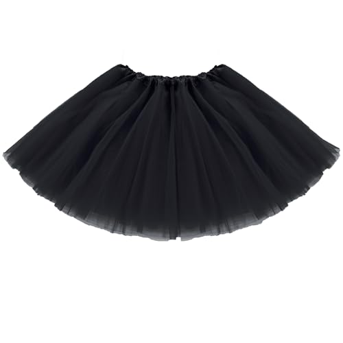 WINROLA Women's Black 4 Layered Tutu Skirt with Satin Lined Non-See-Through Dance Tutu for Teens, Adults & Halloween Costumes - Image 4
