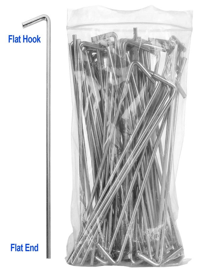 MIVIDE 100 Pack Tent Stakes 6-3/4”Galvanized Steel Metal Tent Stakes Pegs, Garden Stakes Edging Fence Hooks Pegs for Camping, Shelters, Tarp, Canopies, Christmas Decoration Stakes - Image 4