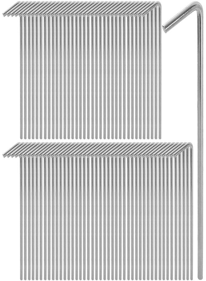MIVIDE 100 Pack Tent Stakes 6-3/4”Galvanized Steel Metal Tent Stakes Pegs, Garden Stakes Edging Fence Hooks Pegs for Camping, Shelters, Tarp, Canopies, Christmas Decoration Stakes - Image 1