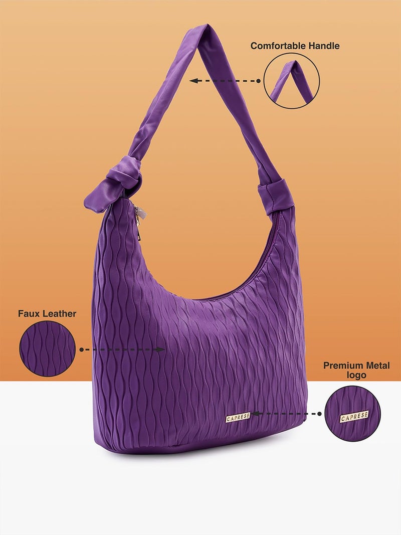Caprese Shelbee Hobo Bag for Women (Large, Purple) - Image 4