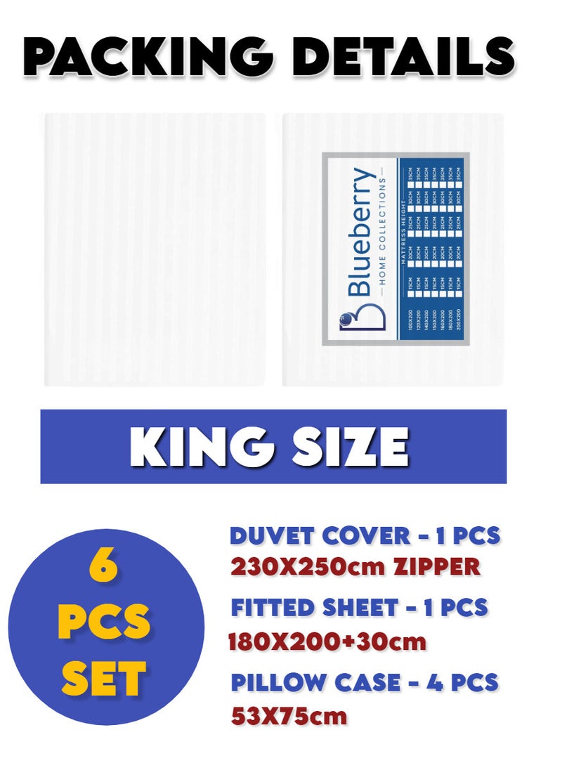 6 Pieces King Size Duvet Cover Set