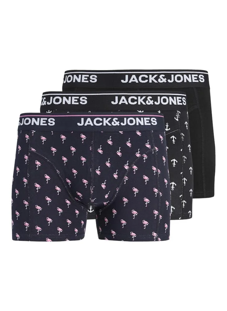 JACK & JONES 3 Pack Solid Trunks