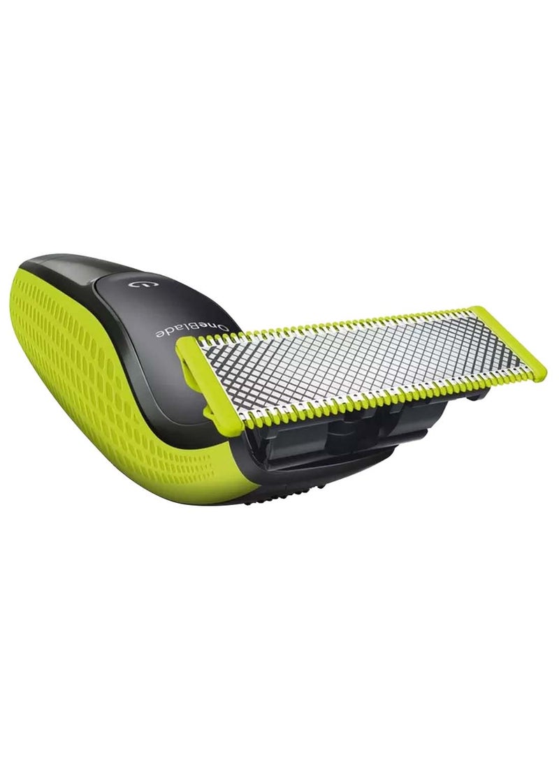 فيليبس ماكينة حلاقة OneBlade للاستخدام الجاف والرطب وقابلة لإعادة الشحن باللون الأسود/الأخضر - Image 2