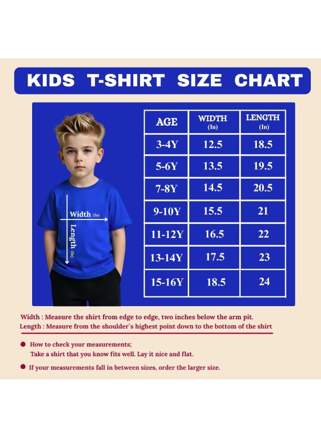 PRINTSHOP4ME UAE Boys' Cotton T Shirt | Round Neck | Short Sleeve | Regular Fit | Casual Wear | Daily Activities | Outdoor Travel | Events - Image 2