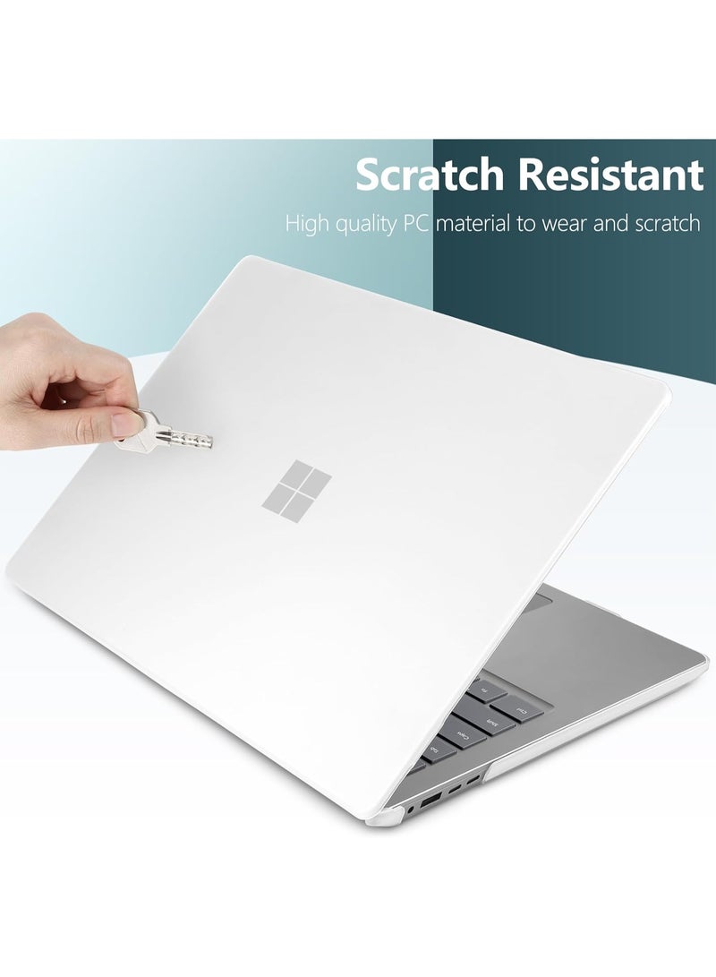 Plastic Hard Shell Cover Compatible with Microsoft Surface Laptop 15 inch Case 7th Edition Copilot+ PC 2025 2024 Release Touchscreen Display Model 2037,Frosted Clear - Image 1