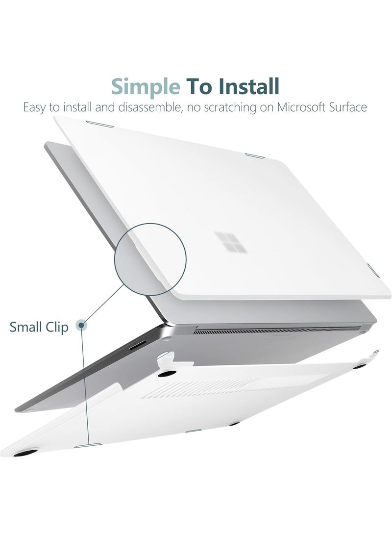 Plastic Hard Shell Cover Compatible with Microsoft Surface Laptop 15 inch Case 7th Edition Copilot+ PC 2025 2024 Release Touchscreen Display Model 2037,Frosted Clear - Image 4