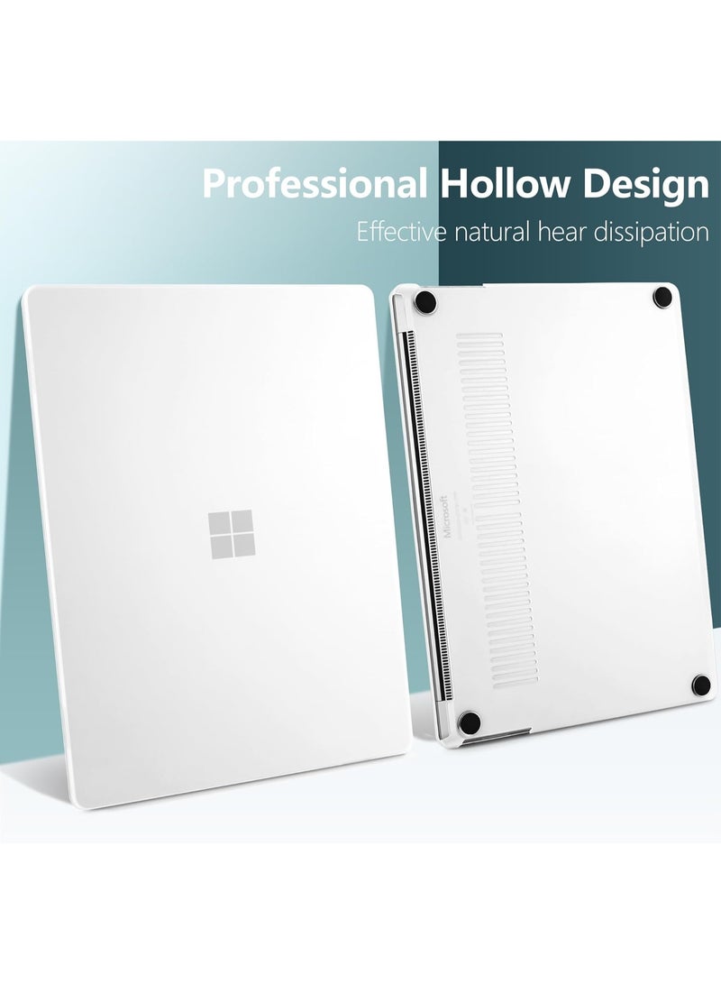 Plastic Hard Shell Cover Compatible with Microsoft Surface Laptop 15 inch Case 7th Edition Copilot+ PC 2025 2024 Release Touchscreen Display Model 2037,Frosted Clear - Image 3