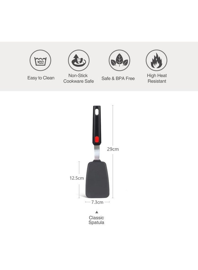 Baskety مجموعة ملعقة سيليكون باكستي - ملعقات سيليكون مرنة مقاومة للحرارة حتى 480 فهرنهايت - مجموعة أدوات الطهي السيليكون - ملعقات البيض، مقلبات الفطائر، ملعقات المطبخ (عبوة من 1) - Image 2