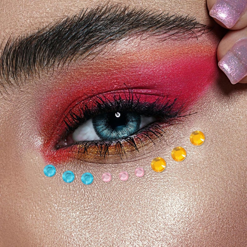 ULTECHNOVO Self-Adhesive Rhinestone Stickers Face Gems 6 Sheets DIY Glitter Jewels Stickers for Festival Makeup and Body Decoration - Image 5