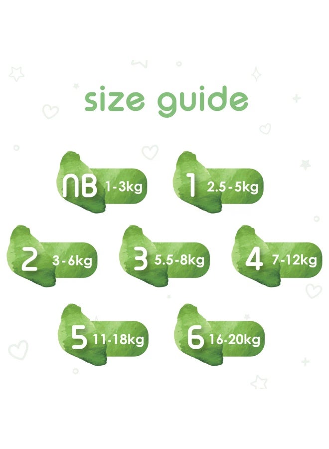 PureBorn حفاضات عضوية من الخيزران حجم 1 حتى 5 كجم 34 قطعة - Image 4