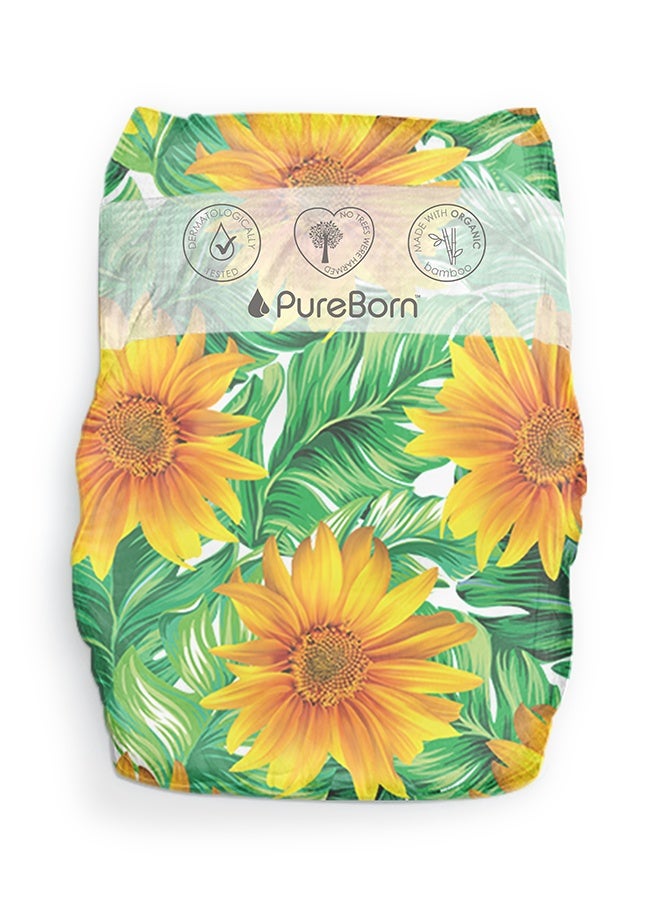 PureBorn حفاضات عضوية من الخيزران حجم 1 حتى 5 كجم 34 قطعة - Image 3