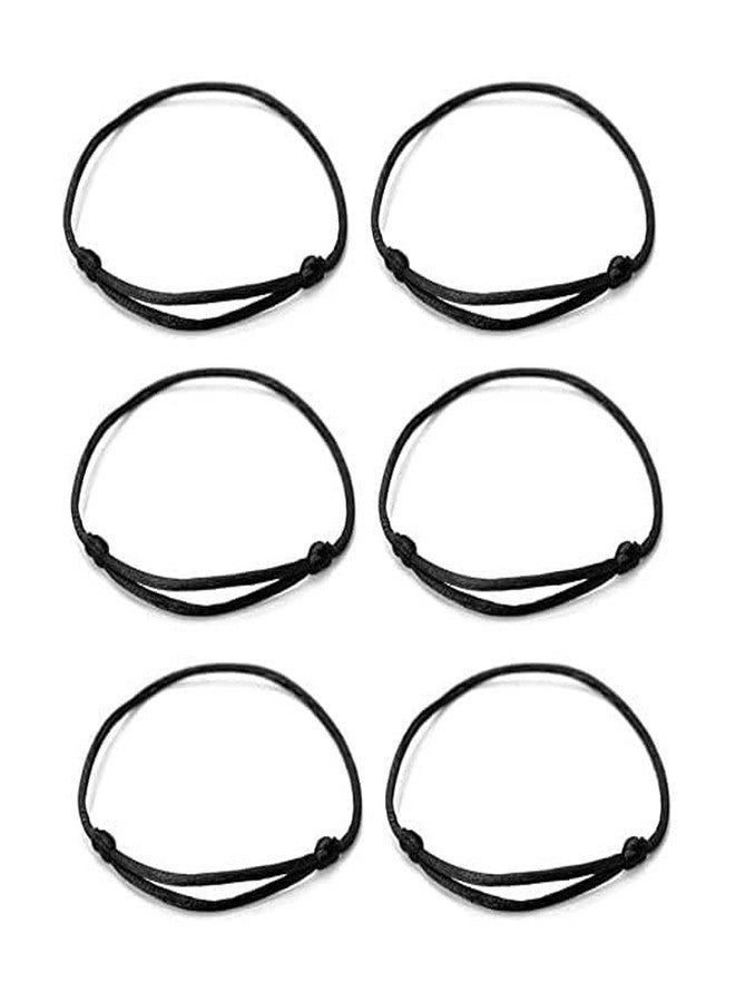 SUSVIJ Evil Eye Black Thread Bracelet Pack of 6, Adjustable Protection Thread for Men, Women and Kids, Handmade Nazar Raksha Thread - Image 1