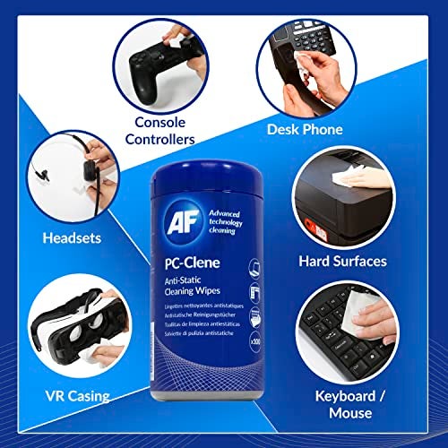 AF PC-Clene - Anti Static Cleaning Wipes - Tub of 100 - Image 4