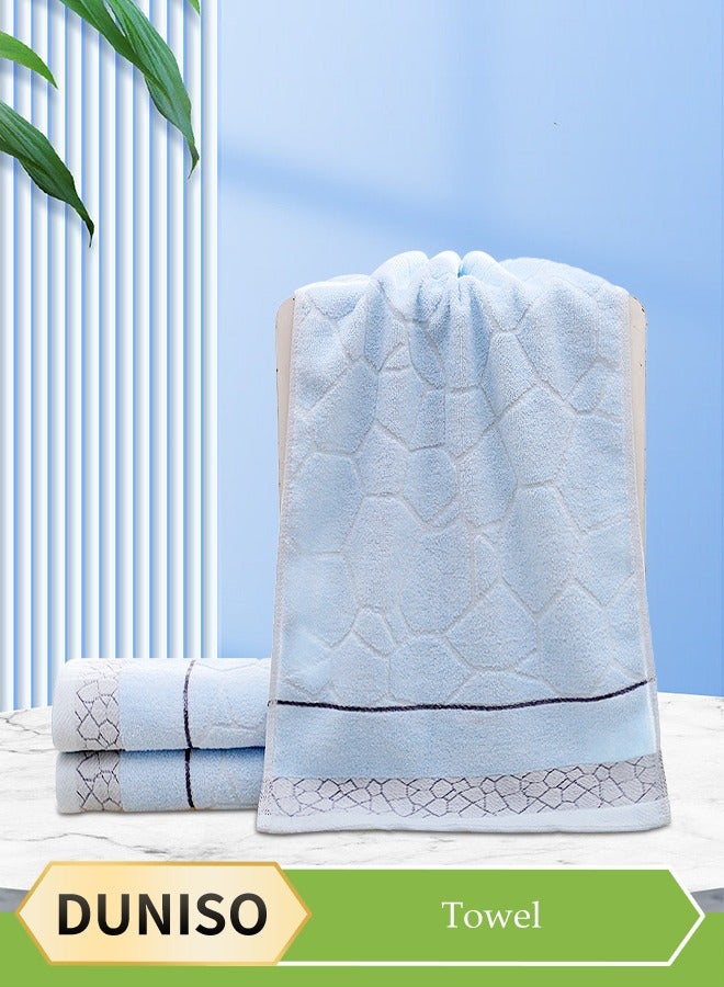 DUNISO 3 Pcs Towel set, cotton absorbent towel, lightweight and durable household towel, soft and quick drying, strong water absorption, equipped with three towel,suitable for hydrotherapy, yoga, fitness, bathroom - Image 1
