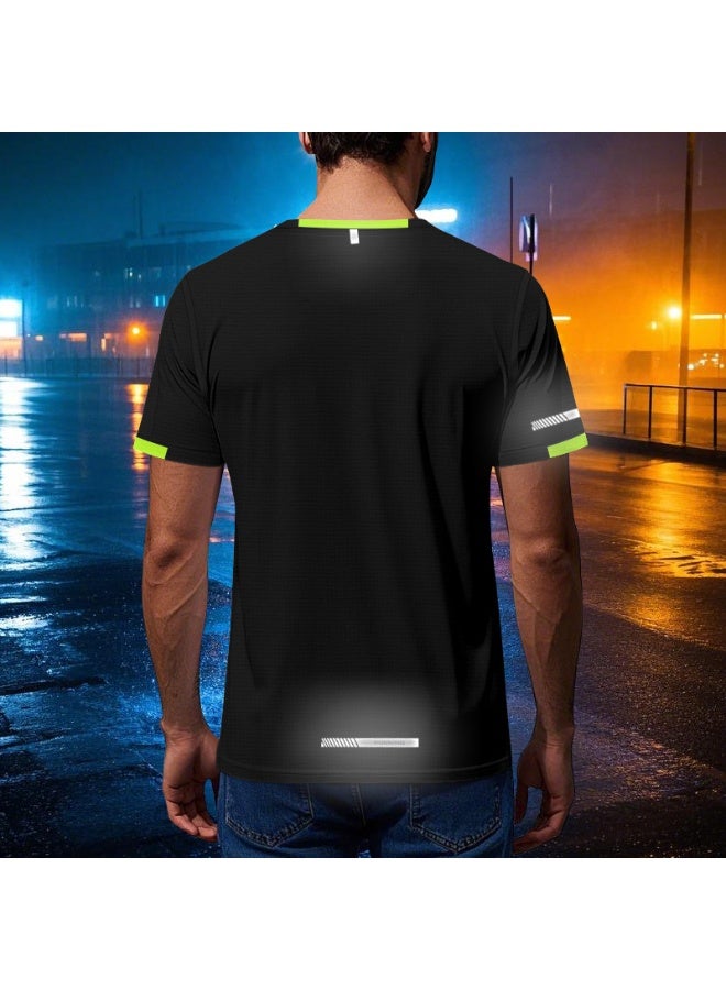 Men's Crew Neck T-Shirt Summer Short Sleeve Casual Tee Solid Color Muscle Fit Workout Top for Gym Daily Wear Sports - Image 3