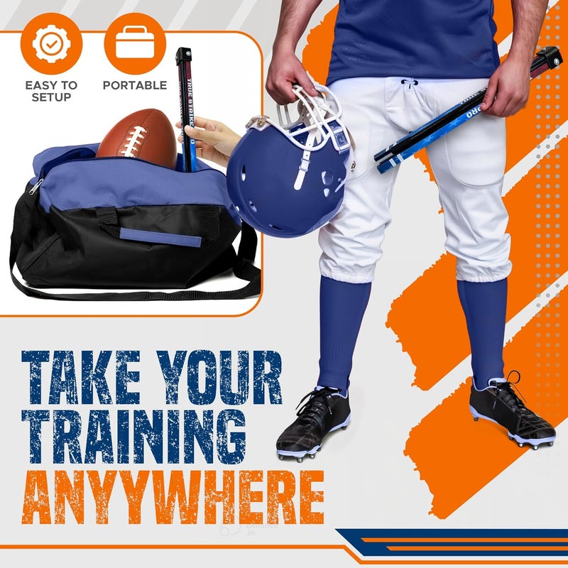 Trailblaze True Strike Pro Football Kicking Tee - Ultimate Football Tee Compatible with All Ball Sizes, Bonus Goal Kicking Tracker, Field Goal Football Holder - Image 4