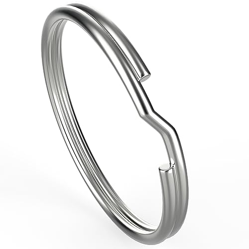 HoAoOo Key Ring/Key Chain, 50 Pack 3/4 inches 20mm Split Round Metal Silver Keyring for Home/Car/Outdoor/Arts/Lanyards/CraftsKeys Organization - Image 1