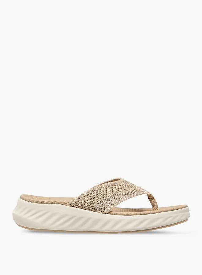 Flora Bella By Shoexpress Flora Bella Textured Slip-On Thong Sandals