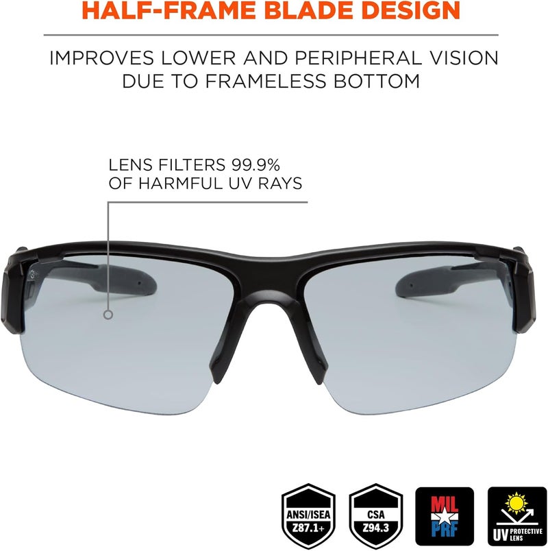 Ergodyne  52483 Skullerz Dagr Anti Fog Safety Glasses Matte Black Frame Clear Lens - Image 2