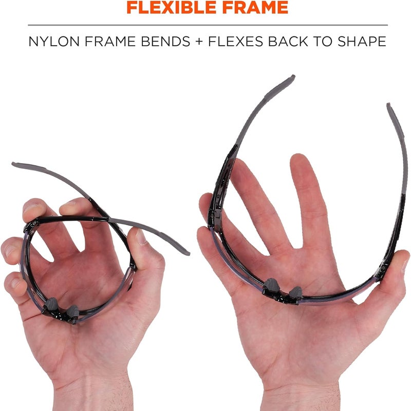 Ergodyne  52483 Skullerz Dagr Anti Fog Safety Glasses Matte Black Frame Clear Lens - Image 5