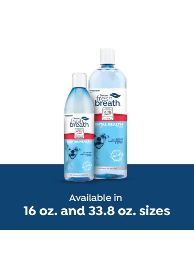 TropiClean - TropiClean Fresh Breath Certified Wellness Collection Dental Health Solution - Prevents Plaque & Tartar - VOHC Accepted - Freshens Bad Dog Breath | 33.8 oz - Image 1
