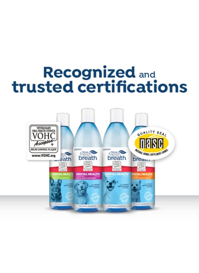 TropiClean - TropiClean Fresh Breath Certified Wellness Collection Dental Health Solution - Prevents Plaque & Tartar - VOHC Accepted - Freshens Bad Dog Breath | 33.8 oz - Image 1