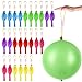 HSLCGF 24 Pcs Multicolor Punch Balloons Bounce with Rubber Band Handle Heavy Duty for Birthday party favors Kid Multicolor - Image 2