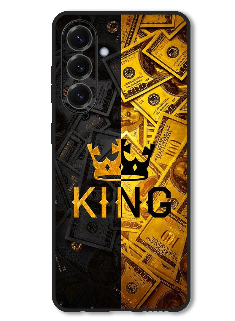 Theodor Case Compatible with Samsung Galaxy F56 6.74 Inch Protection Shockproof Bumper Cover King Gold - Image 1