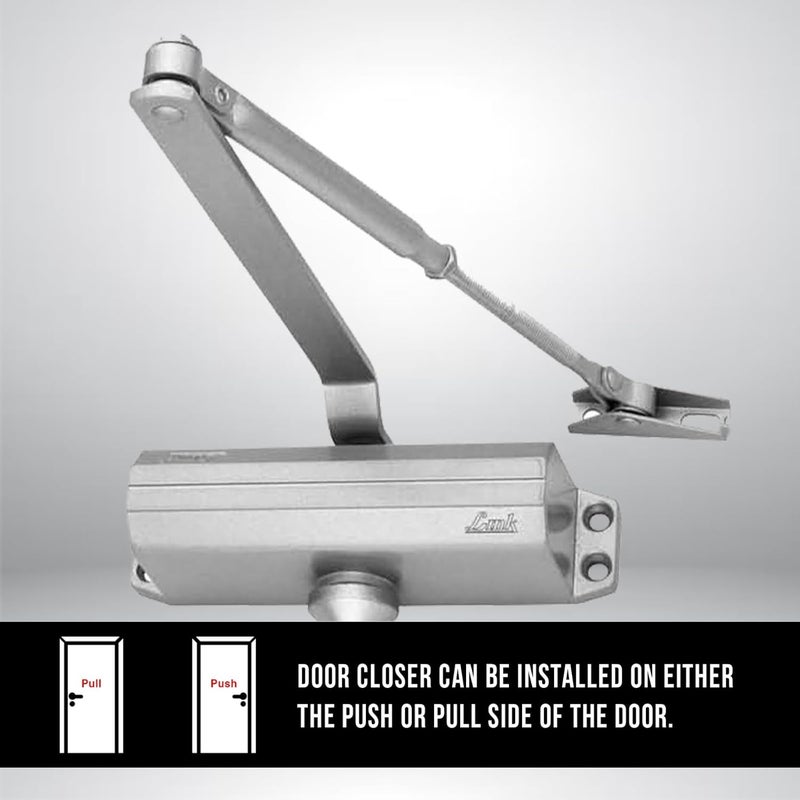 Link Surface Door Closer Adjustable Aluminium Alloy 100kg Door Weight Capacity 3Year Warranty Free Installation Service TC - Image 4