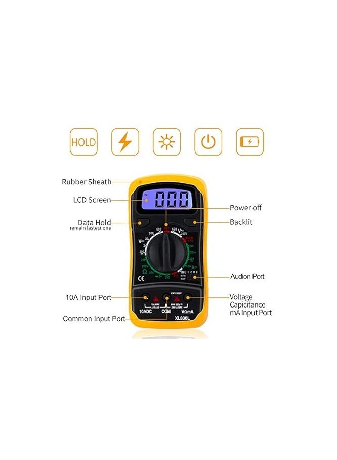 xl830l Professional Portable Digital Avometer AC/DC max 600v  - Image 3
