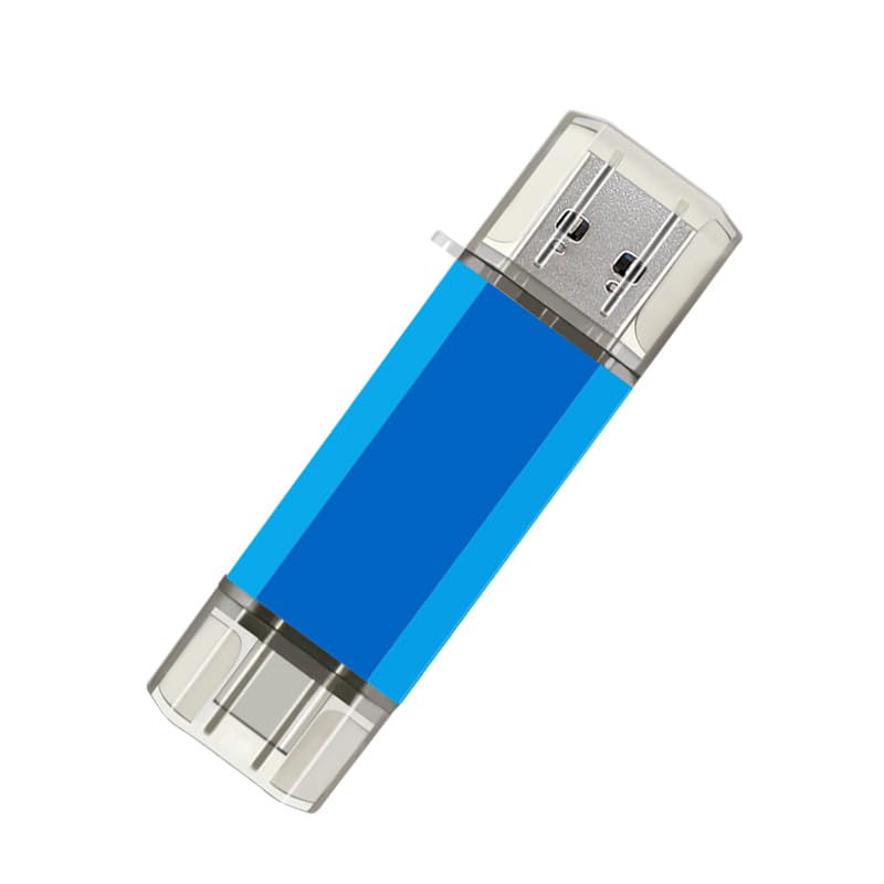 myemuun 2Pack 128GB USB C Flash Drive Dual Type C USB A Memory Stick Jump Drive 2in1 Thumb Drive for Storage and Backup 128GB2 BlackBlue - Image 3