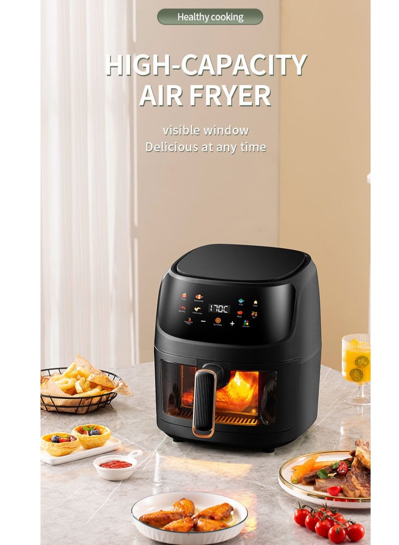 6 Liter Windowed Multifunctional Air Fryer, UK Standard Plug , with Smart Color Touch Screen - Healthy, high capacity and crispy every time! - Image 2