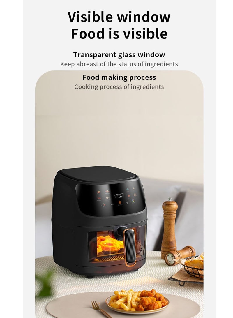 6 Liter Windowed Multifunctional Air Fryer, UK Standard Plug , with Smart Color Touch Screen - Healthy, high capacity and crispy every time! - Image 4