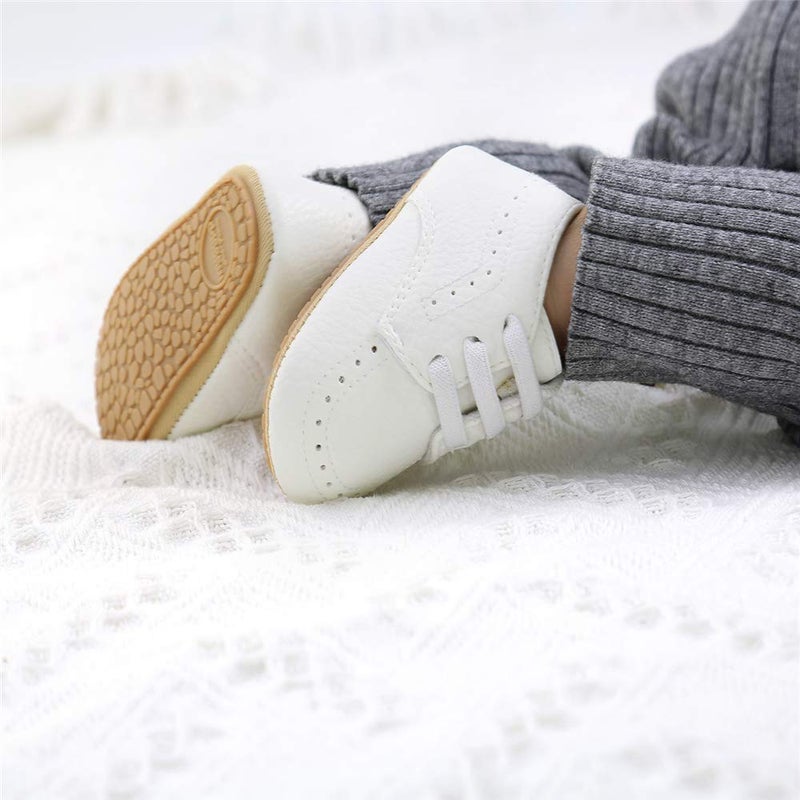 Meckior Infant Baby Boys Girls Classic PU Leather Wedding Loafers Brogue Toddler Oxford Dress Shoes First Steps Walking Flat Lazy Crib Shoe - Image 4