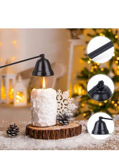 Rock Pow 3 in 1 Candle Wick Trimmer Set Candle Tool Accessories with Wick Trimmer Wick Dipper Candle Snuffer Extinguisher to Safe Extinguish Candlelights for Candle Lovers (Black)  - Image 4