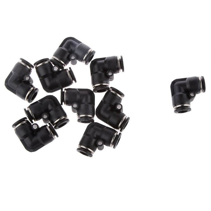 MagiDeal Magideal 10pcs Tube OD 10mm L Elbow Union Pneumatic Connector Air Line Quick Fitting  - Image 3