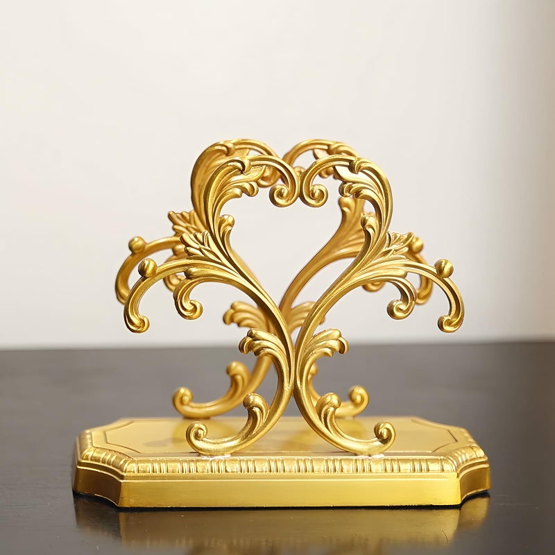 YACSNBF 1 Gold Napkin Holder and 50 PCS Hydrangea Paper Napkins,Brass Napkin Holder,Classic combination and matching,Modern Dining Table Decor, Home Decor - Image 5